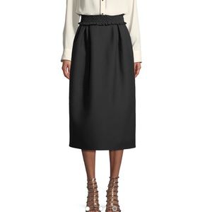 Valentino Smock Waist Ankle Length Skirt